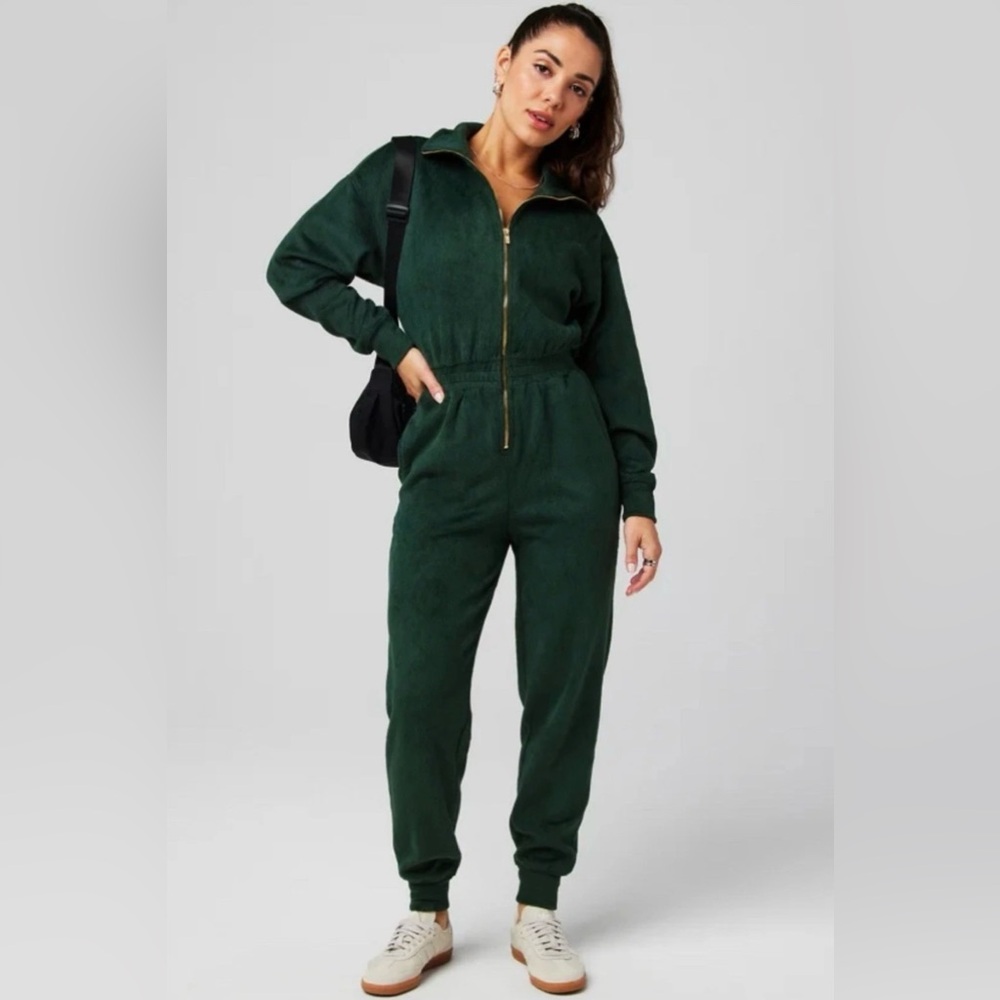 NWT Fabletics Cozy Cord Super Soft Jumpsuit Everpine Size 3X